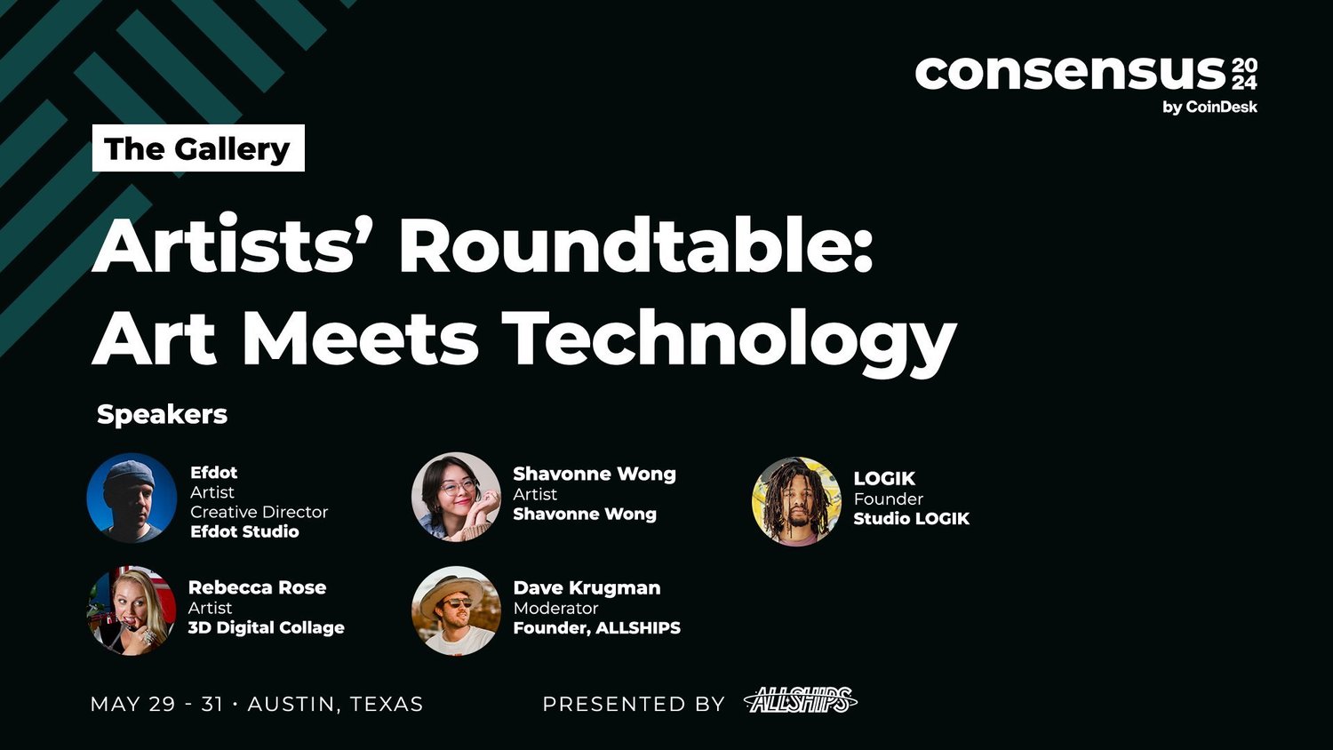 Consensus 2024 的 Artists' Roundtable 论坛宣传图。