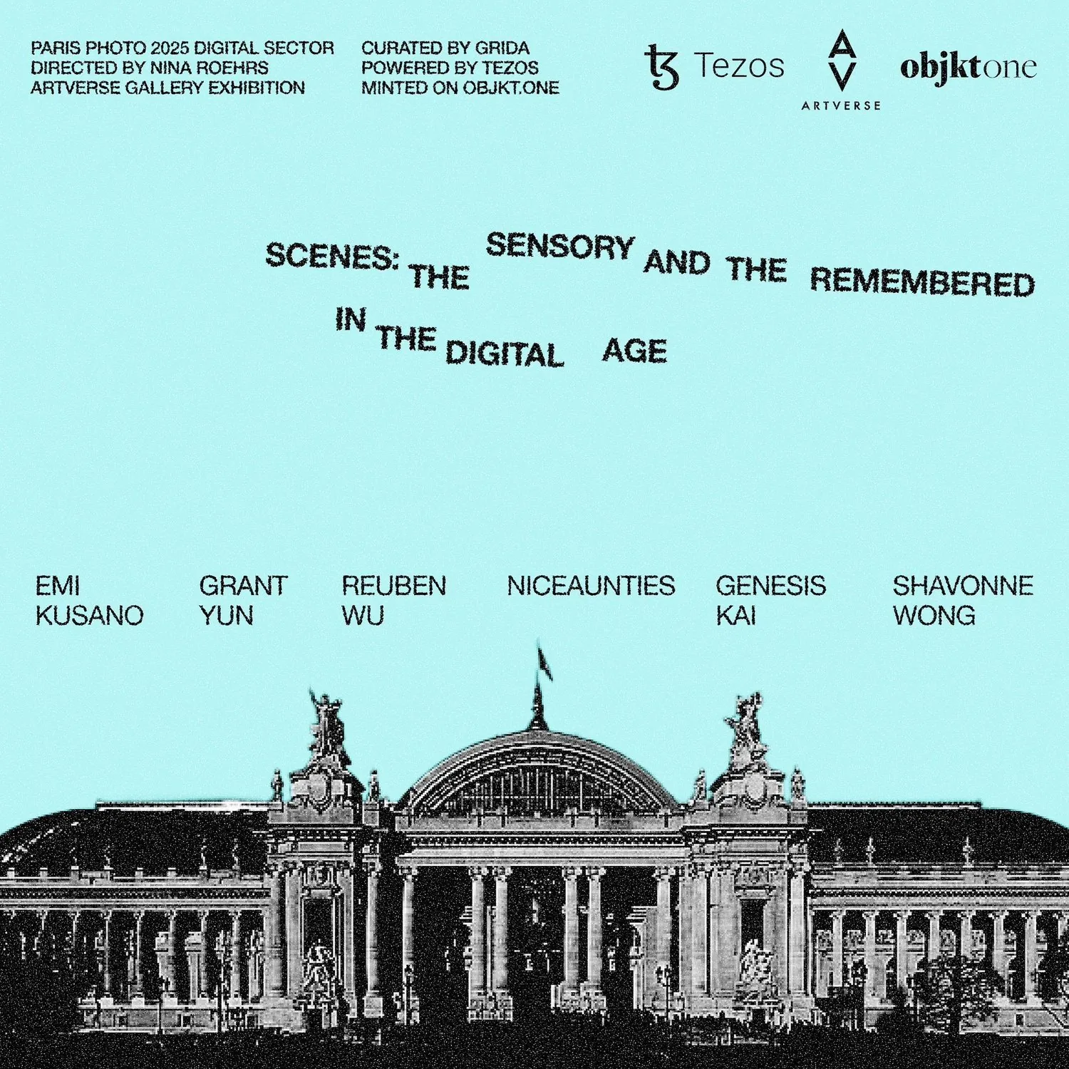 SCENES,Paris Photo 2025 数字单元展览海报,列有 Shavonne Wong